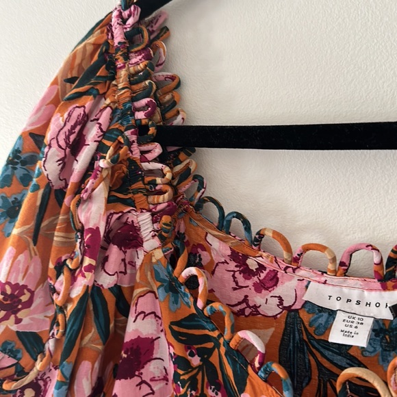 TopShop Mini Floral Dress - Picture 6 of 11